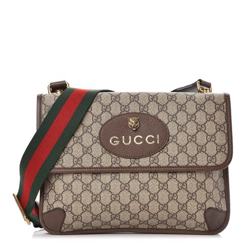 gucci gg supreme messenger bag ebay|vintage gucci monogram shoulder bag.